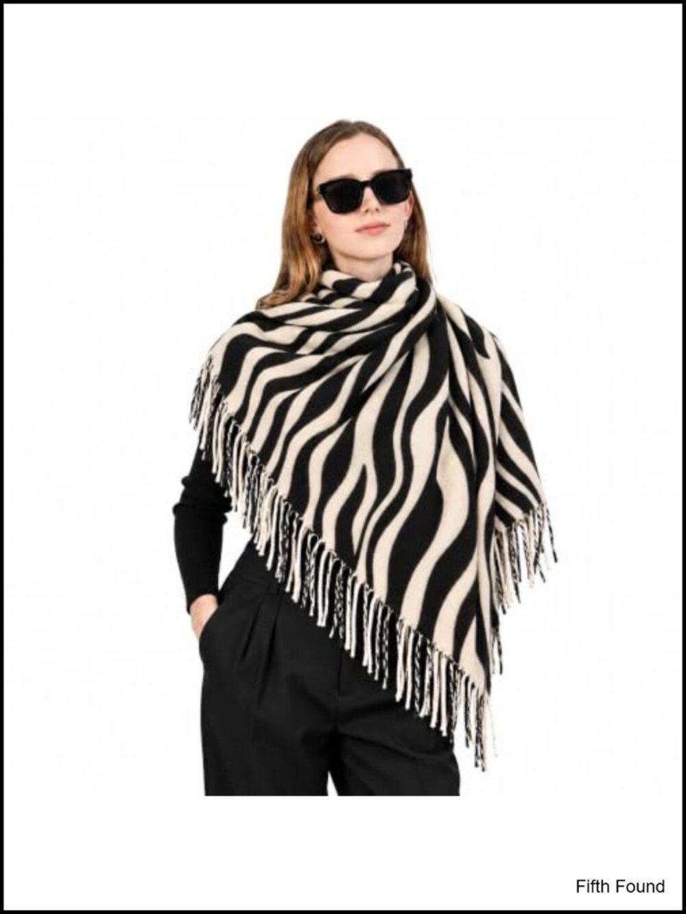 Soft Warm Leopard Cheetah Print Fringed Scarf Shawl Wrap